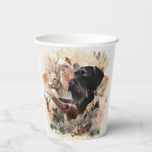  German Wirehaired Pointer     Paper Cups (Back)