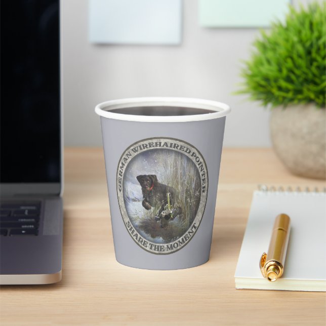  German Wirehaired Pointer Paper Cups (Insitu)