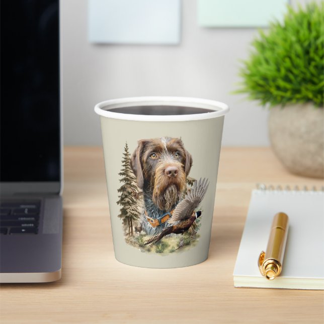 German Wirehaired Pointer Paper Cups (Insitu)