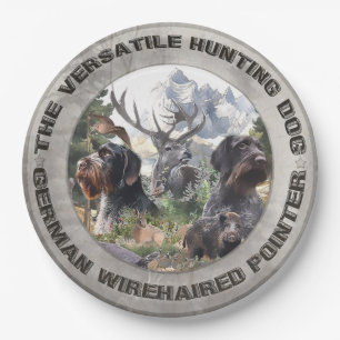 German Wirehaired Pointer   Paper Plate