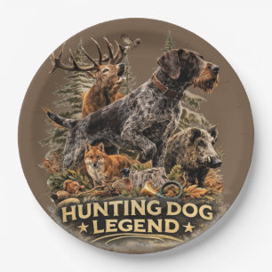 German Wirehaired Pointer Paper Plate