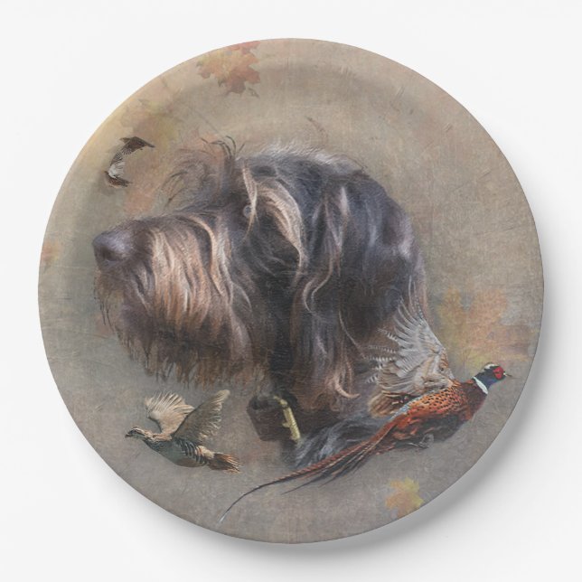 German Wirehaired Pointer   Paper Plate (Front)