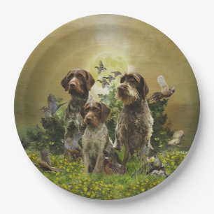  German Wirehaired Pointer   Paper Plate