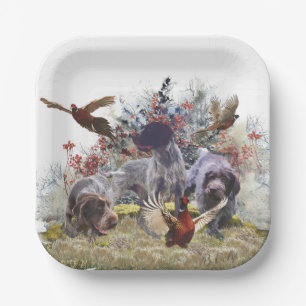 German Wirehaired Pointer    Paper Plates