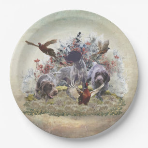German Wirehaired Pointer Paper Plates