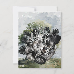 German Wirehaired Pointer Postcard