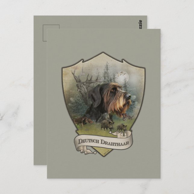 German Wirehaired Pointer Postcard (Front/Back)