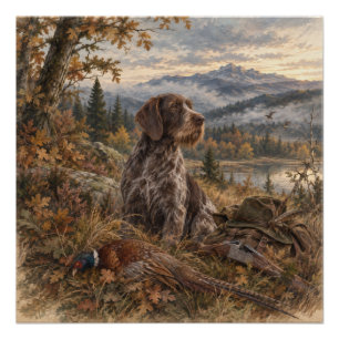 German Wirehaired Pointer Poster