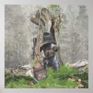 German Wirehaired Pointer Poster