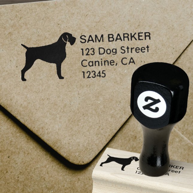 German Wirehaired Pointer Return Address Rubber Stamp (Creator Uploaded)