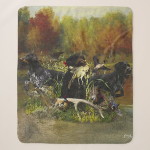 German Wirehaired Pointer Sherpa Blanket