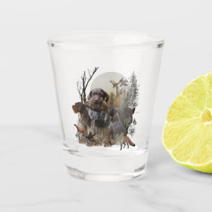German Wirehaired Pointer  Shot Glass