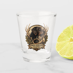 German Wirehaired Pointer Shot Glass