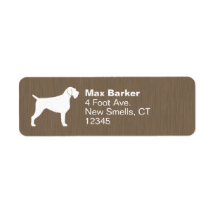 German Wirehaired Pointer Silhouette Custom Return Address Label