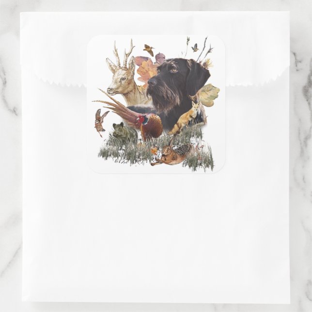German Wirehaired Pointer    Square Sticker (Bag)
