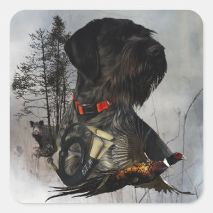 German Wirehaired Pointer      Square Sticker