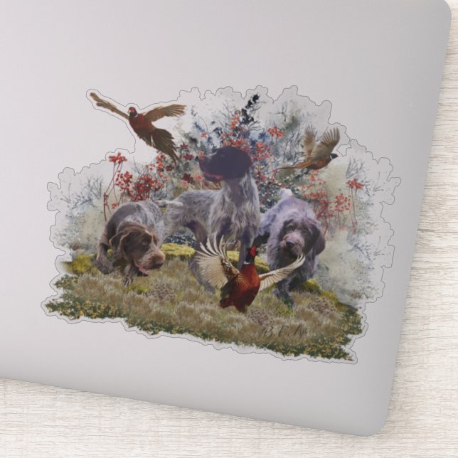 German Wirehaired Pointer   Sticker (Detail)