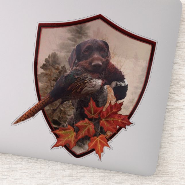 German Wirehaired Pointer  sticker (Detail)