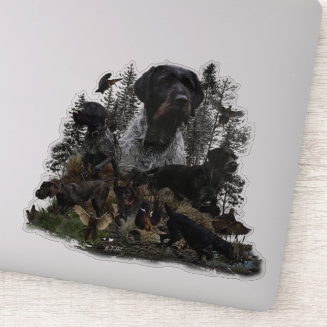 German Wirehaired Pointer    Sticker (Detail)