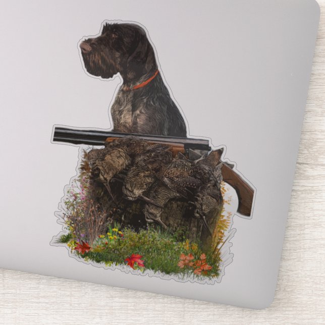 German Wirehaired Pointer  sticker (Detail)