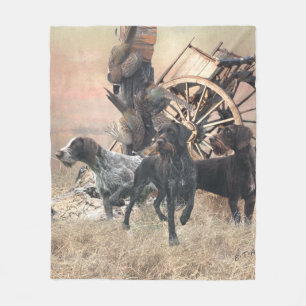 German Wirehaired Pointer sticker Paper Plate Out Fleece Blanket