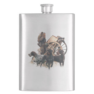 German Wirehaired Pointer sticker Paper Plate Out Hip Flask