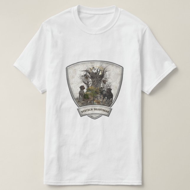 German Wirehaired Pointer  T-Shirt (Design Front)