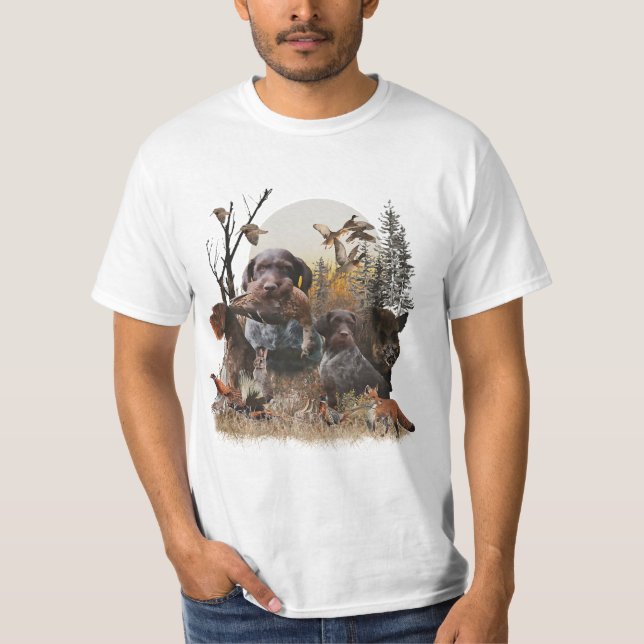 German Wirehaired Pointer  T-Shirt (Front)