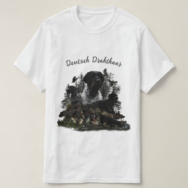German Wirehaired Pointer  T-Shirt (Design Front)
