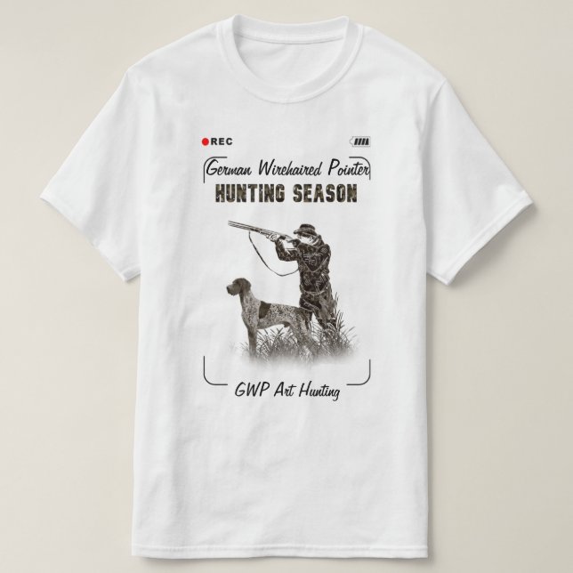 German Wirehaired Pointer  T-Shirt (Design Front)