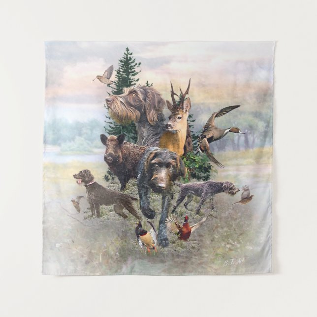 German Wirehaired Pointer   Tapestry (Front)