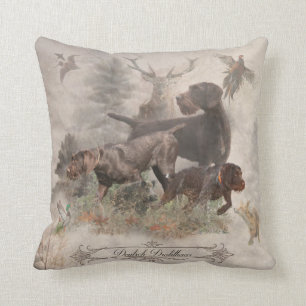German Wirehaired Pointer  Tapestry Outdoor Pillow
