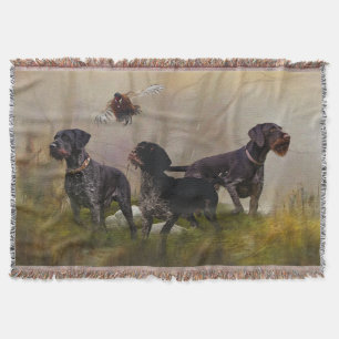  German Wirehaired Pointer     Throw Blanket