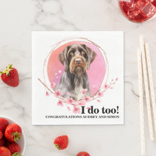 German Wirehaired Pointer Wedding Napkins