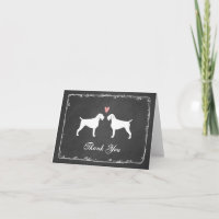 German Wirehaired Pointer Wedding Thank You