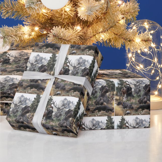 German Wirehaired Pointer   Wrapping Paper (Holidays)
