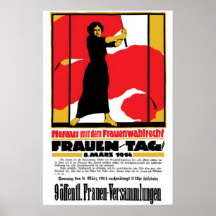 German Women's Suffrage Poster 1914 Feminism Art