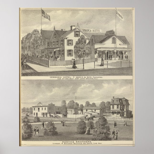 Germania Hotel, Long Branch and Hughes Brothers Poster (Front)