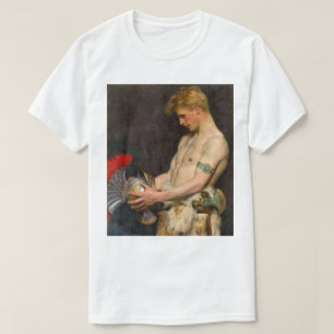 Germanic Warrior Admiring a Roman Helmet T-Shirt
