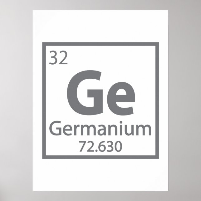 Germanium - German Science Periodic Table Poster (Front)