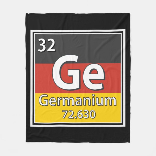 Germanium - Germany Flag German Science Fleece Blanket (Front)