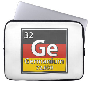Germanium - Germany Flag German Science Laptop Sleeve