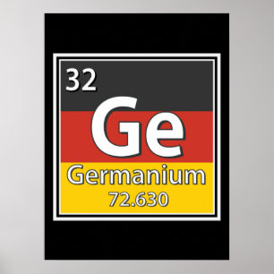 Germanium - Germany Flag German Science Poster