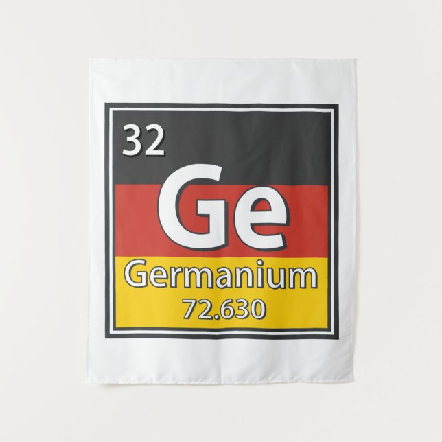 Germanium - Germany Flag German Science Tapestry (Front)