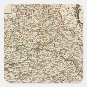 Germany 15 square sticker