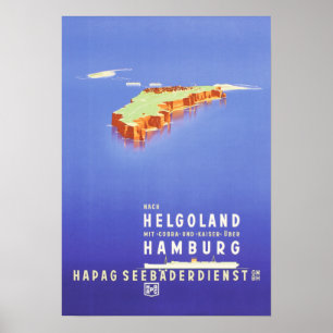 " Germany: 1939 - HaPag Helgoland Travel  Poster