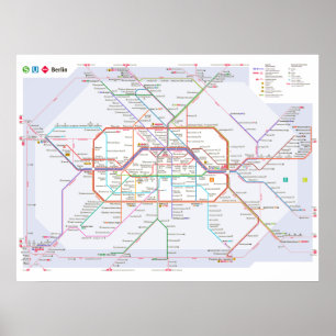 " Germany: 2021/today Berlin - Liniennetz Poster