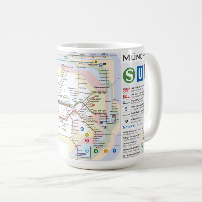 " Germany: 2021/today Munich - S/U railway network Coffee Mug (Front Right)