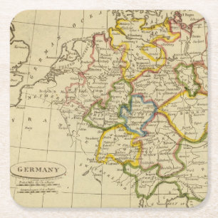 Germany 3 square paper coaster