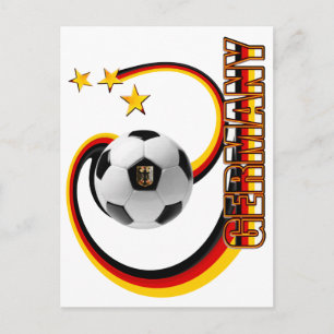 Germany alternate blended soccer logo postcard